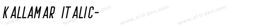Kallamar Italic字体转换